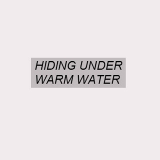 hiding under warm water