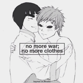 no more war; no more clothes