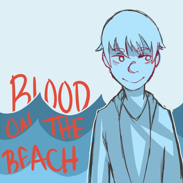 blood on the beach