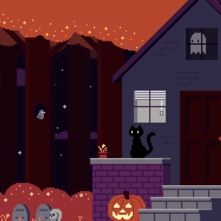 pixel halloween