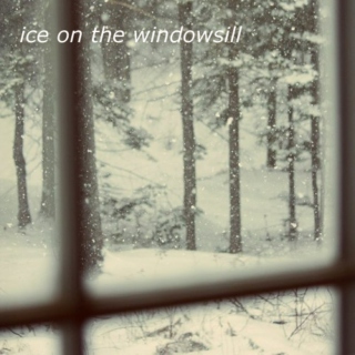 ice on the windowsill