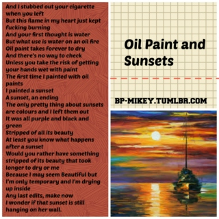 Oil paint and Sunsets