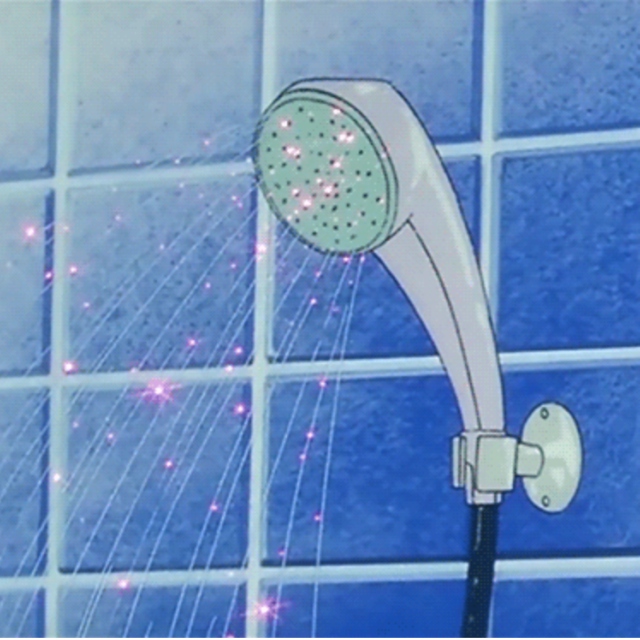 taking a shower