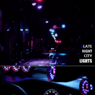late night city lights