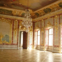 an empty marble ballroom
