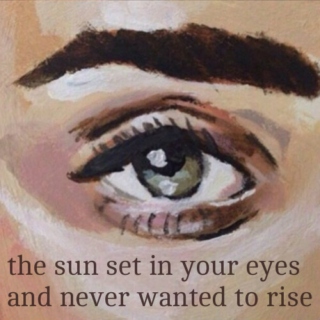 the sun set in your eyes and never wanted to rise