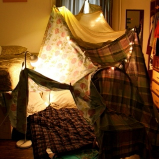 blanket forts and snuggles and mugs
