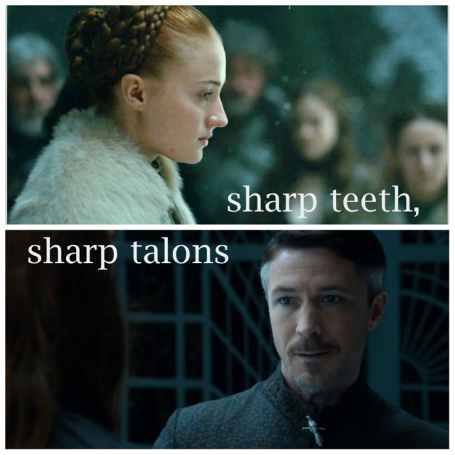 sharp teeth, sharp talons