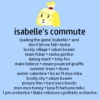 isabelle's commute