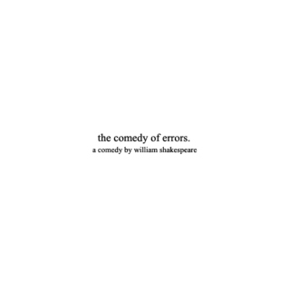 the comedy of errors