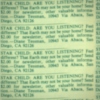 STAR CHILD: ARE YOU LISTENING?