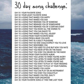 30 Song Challenge 2015