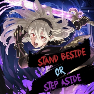 stand beside or step aside
