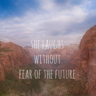 she laughs without fear of the future