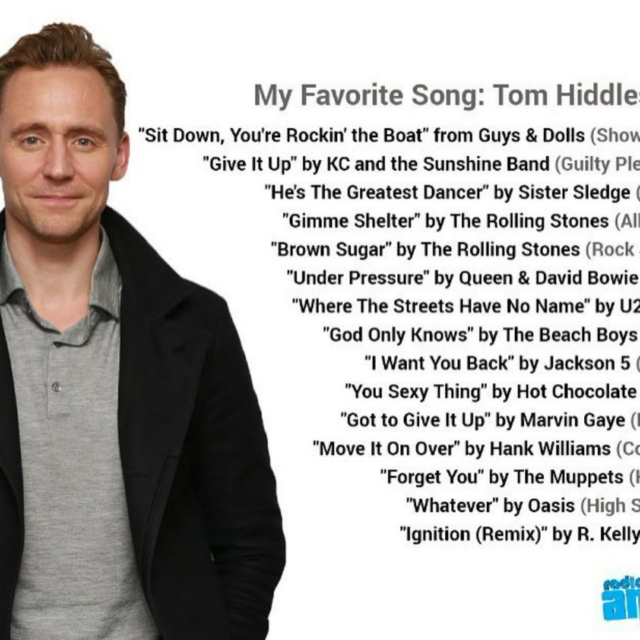 Tom Hiddleston's Favourite Songs