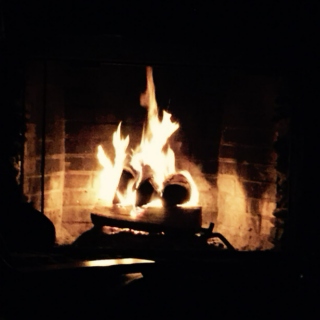 sleepless in front of the fire