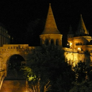 castles glowing at night