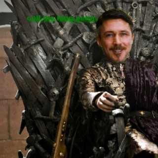 A picture of him on the Iron Throne