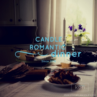 Candle romantic dinner