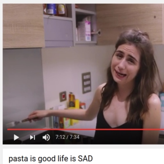pasta is good life is SAD