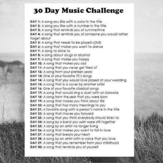 30 song challenge 