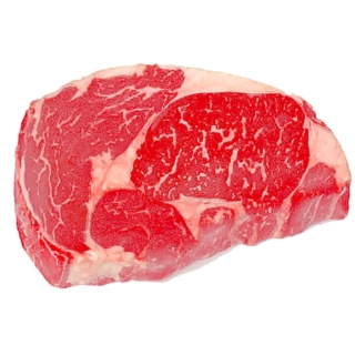 a piece of meat with a hole cut in it 