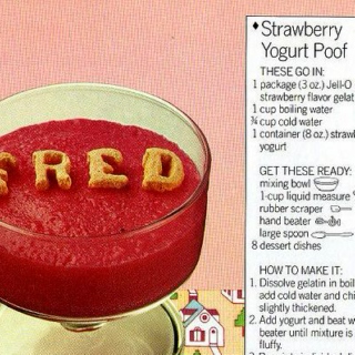 Strawberry Yogurt Poof