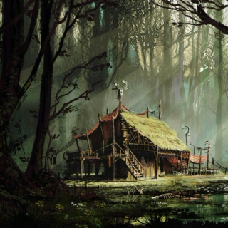 old tavern in the woods