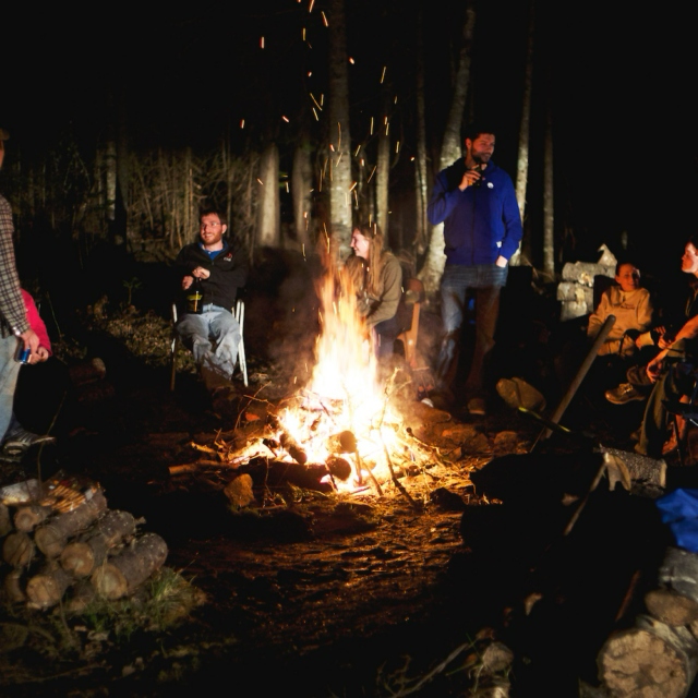A Campfire, Hay Bales and Moonshine