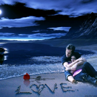 Love On The Beach At Night